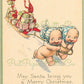 Vintage Printable Christmas Postcards Cutie Kewpie Angel Dolls Cherubs Holiday Images Set PDF Instant Digital Download