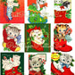 Vintage Printable Christmas Cats in Boots Card Images Collage Sheets Tags Stamps  ALL Kitty Stockings PDF Instant Digital Download