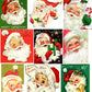 54 Vintage Printable Christmas Retro Santa Faces Heads Portraits Collage Collection MCM Santa Claus Card Images PDF Instant Digital Download