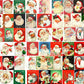 54 Vintage Printable Christmas Retro Santa Faces Heads Portraits Collage Collection MCM Santa Claus Card Images PDF Instant Digital Download