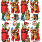 Vintage Antique Father Christmas Victorian Santa Claus Printable Paper Scraps Collage Sheets Instant Digital Download 1920s German Die Cuts