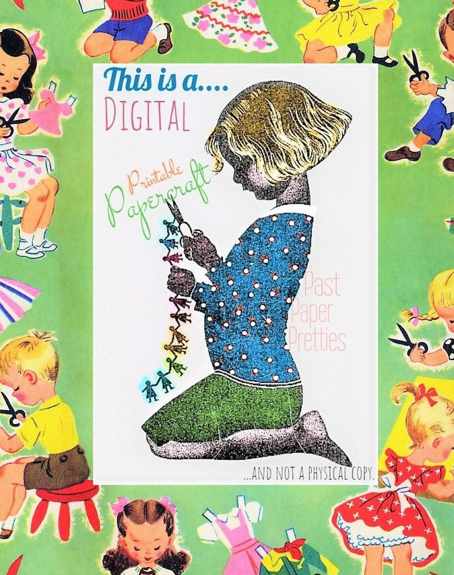 Vintage Printable The Night Before Christmas Playbook Playset Holiday Scene PDF Instant Digital Download Retro Paper Diorama