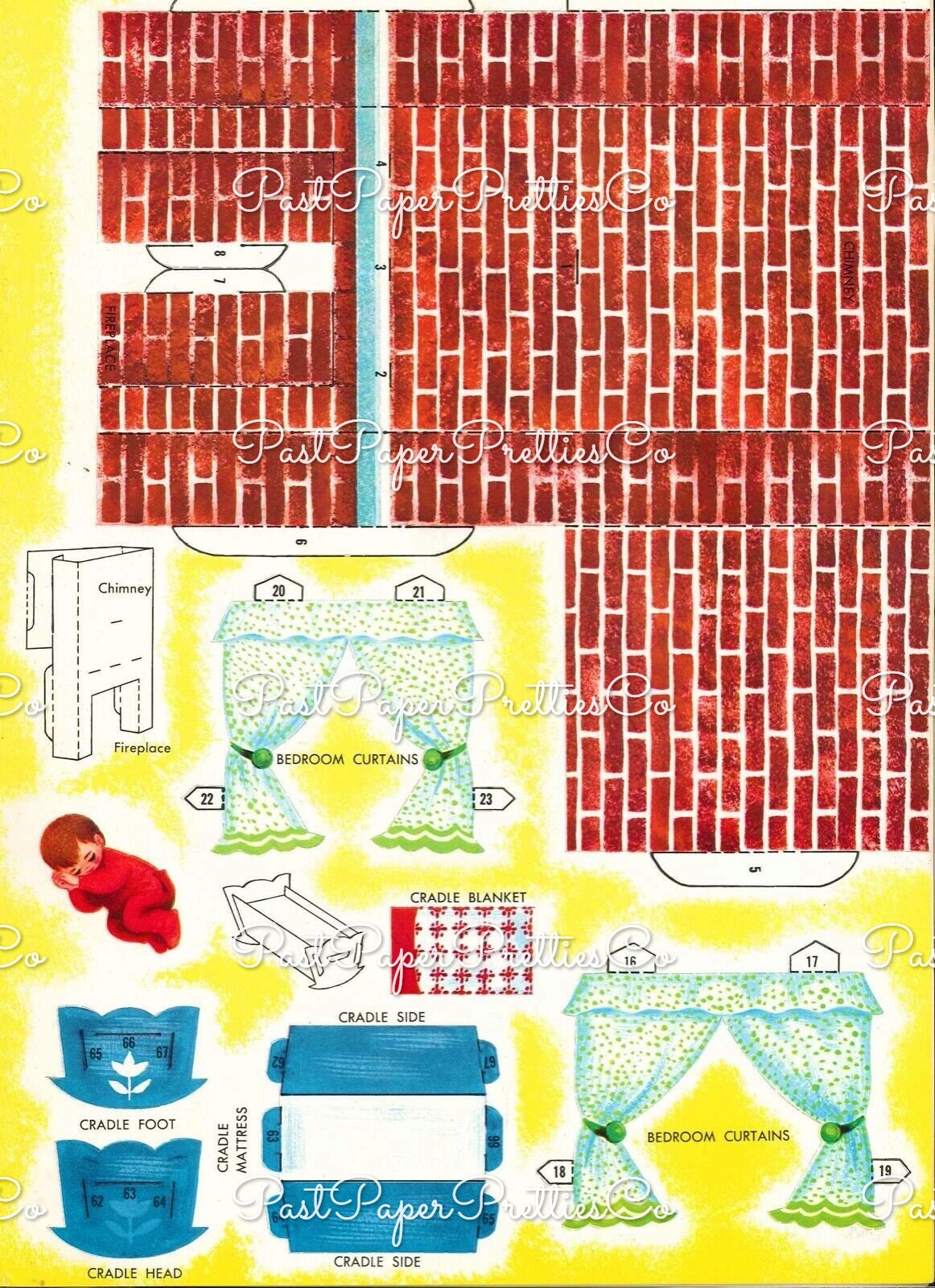 Vintage Printable The Night Before Christmas Playbook Playset Holiday Scene PDF Instant Digital Download Retro Paper Diorama