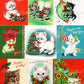 Vintage Printable Adorable Christmas Kittens Collage Sheets Retro Greeting Cards 54 Images PDF Instant Digital Download ALL Cats Clipart