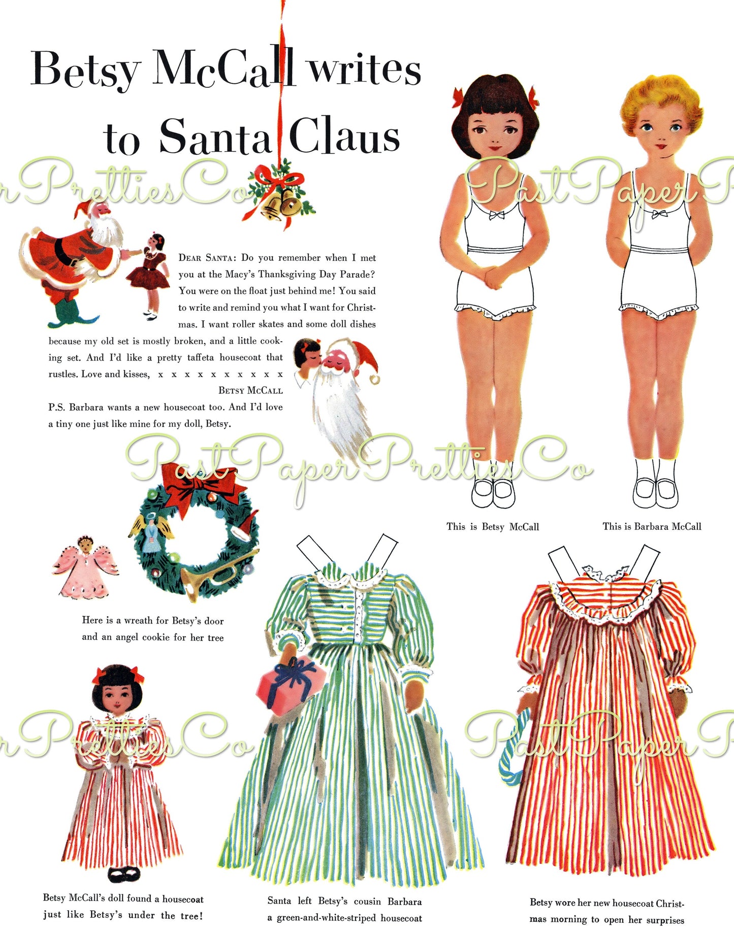 6 Sets Vintage Paper Dolls Betsy McCall Holidays Collage Sheets Easter Halloween Christmas PDF Printable Digital Instant Digital Download