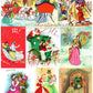 Vintage Printable Victorian Dickenson Christmas Card Collage Sheets Old Timey Images PDF Instant Digital Download Cheerful Holiday Clipart