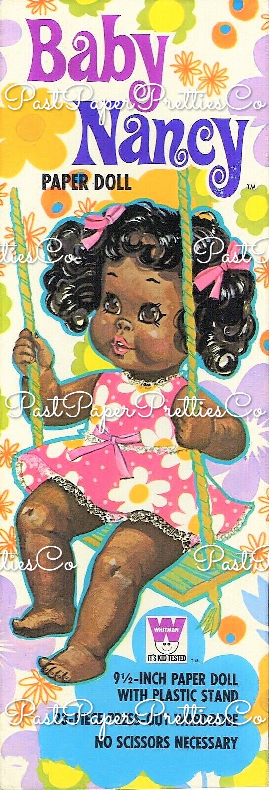 Vintage Paper Dolls Baby Nancy African American Doll c. 1971 Printable PDF Instant Digital Download Cute Black Girl Retro Childhood Toy