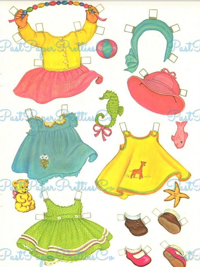 Vintage Paper Dolls Baby Anne c. 1964 Cute Little Baby Girl Printable PDF Instant Digital Download Kitsch Babies Clip Art
