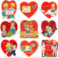 45 Vintage Printable Valentines Day Card Images All Big Red Hearts Themed Collage Sheets PDF Instant Digital Cute Kids Animals