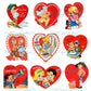 45 Vintage Printable Valentines Day Card Images All Big Red Hearts Themed Collage Sheets PDF Instant Digital Cute Kids Animals