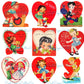 45 Vintage Printable Valentines Day Card Images All Big Red Hearts Themed Collage Sheets PDF Instant Digital Cute Kids Animals