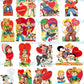 Vintage Western Valentines Day Cards Cute Cowboy Indian Themed Collage Sheets Printable PDF Instant Digital Download 64 Images 2 Sizes