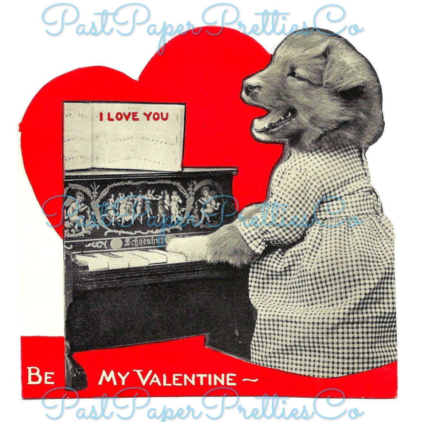 Vintage Retro Puppy Kitten Real Photo Valentine Cards Collage Sheets Printable PDF Instant Digital Download Cute Cat Dog Clipart