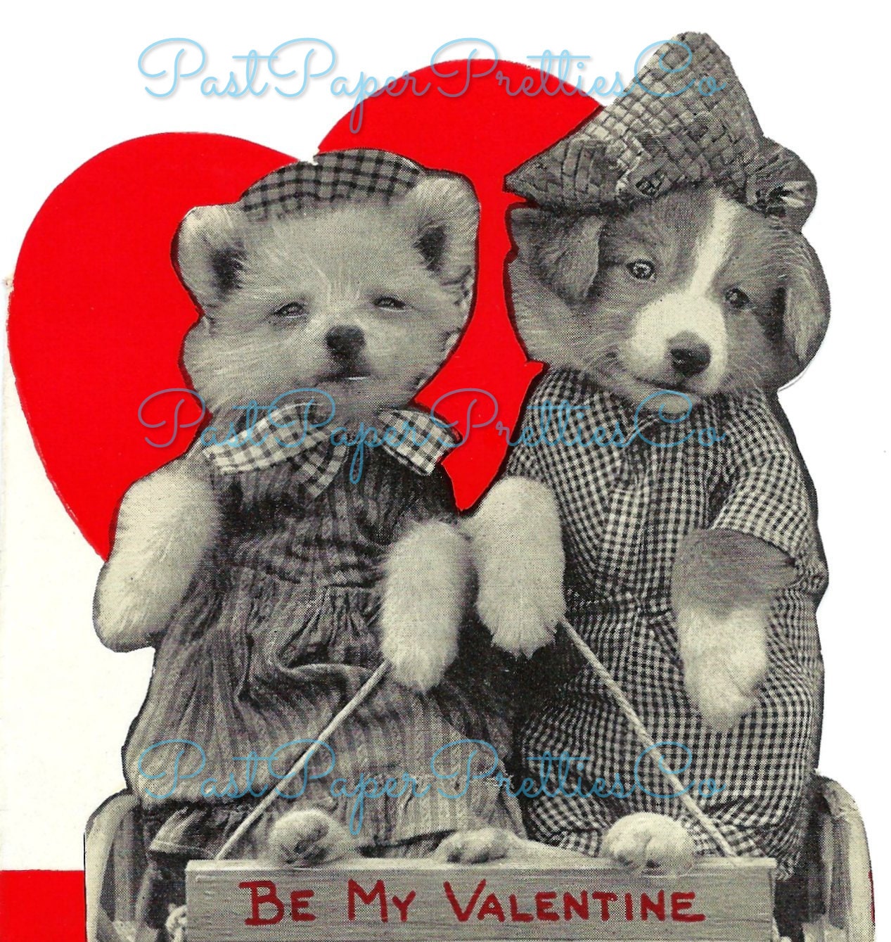 Vintage Retro Puppy Kitten Real Photo Valentine Cards Collage Sheets Printable PDF Instant Digital Download Cute Cat Dog Clipart