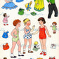 Vintage Paper Dolls My Doll's House c. 1960s Printable PDF Instant Digital Download Adorable Girls and Their Dollies Clip Art