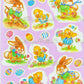 Vintage Printable Easter Sticker Sheets PDF Instant Digital Download All 8 Designs Bunny Ducks Animal Flowers Gift Seals Collage Clipart