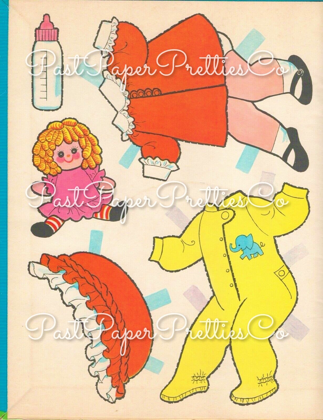 Vintage Paper Dolls Baby Bumpkins Doll 1969 Printable PDF Instant Digital Download Cute Childhood Toy Doll and Clothing Clip Art