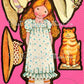 Vintage Paper Dolls Holly Hobbie Sew Ons c. 1975 Printable PDF Instant Digital Download Cute Sunbonnet Prairie Girl Childhood Doll Clip Art