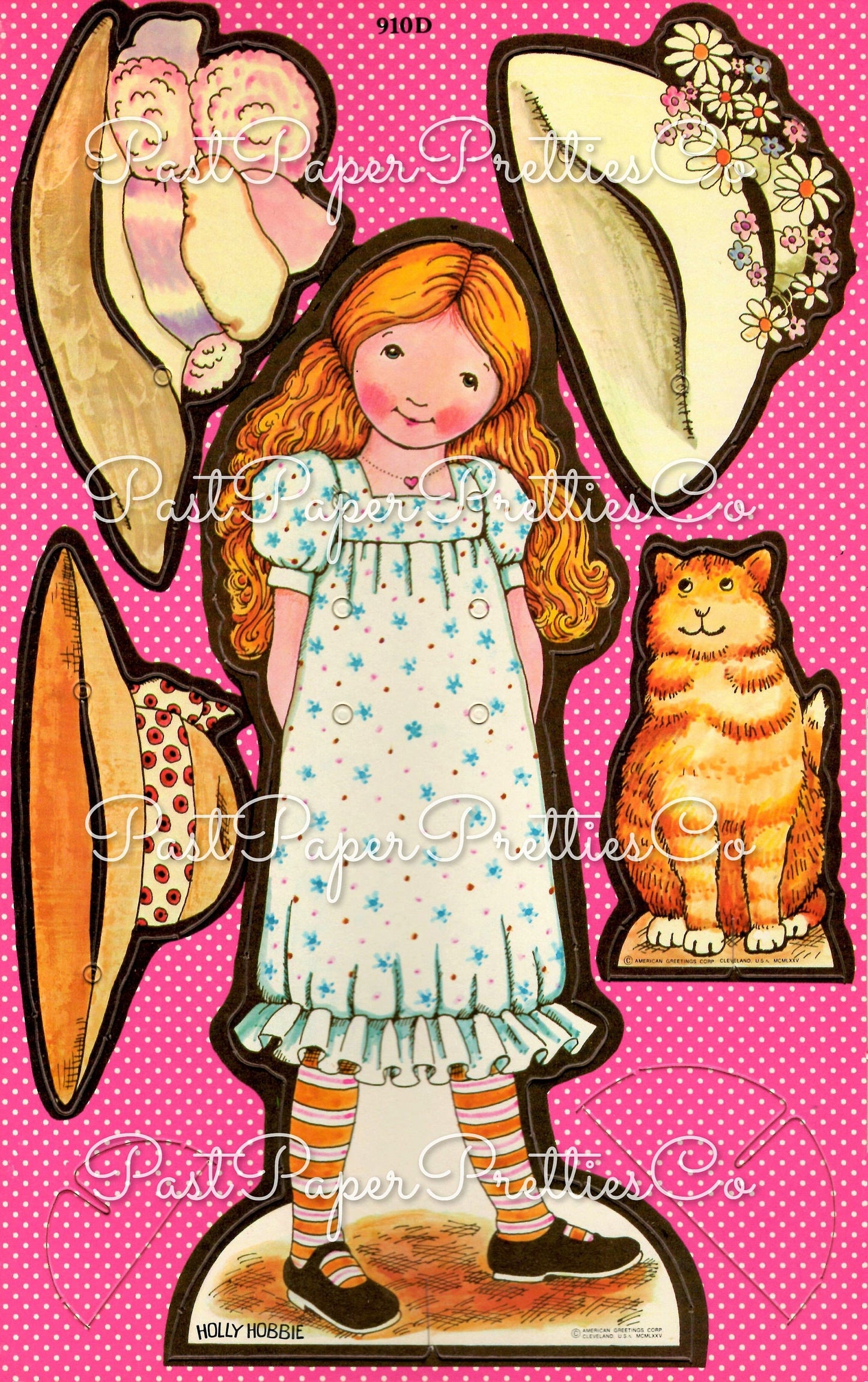 Vintage Paper Dolls Holly Hobbie Sew Ons c. 1975 Printable PDF Instant Digital Download Cute Sunbonnet Prairie Girl Childhood Doll Clip Art