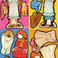 Vintage Paper Dolls Holly Hobbie Sew Ons c. 1975 Printable PDF Instant Digital Download Cute Sunbonnet Prairie Girl Childhood Doll Clip Art
