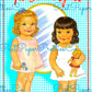 Vintage Paper Dolls Two Little Girls c. 1964 Printable PDF Instant Digital Download 2 Cute Toddlers Nancy Wendy Clipart