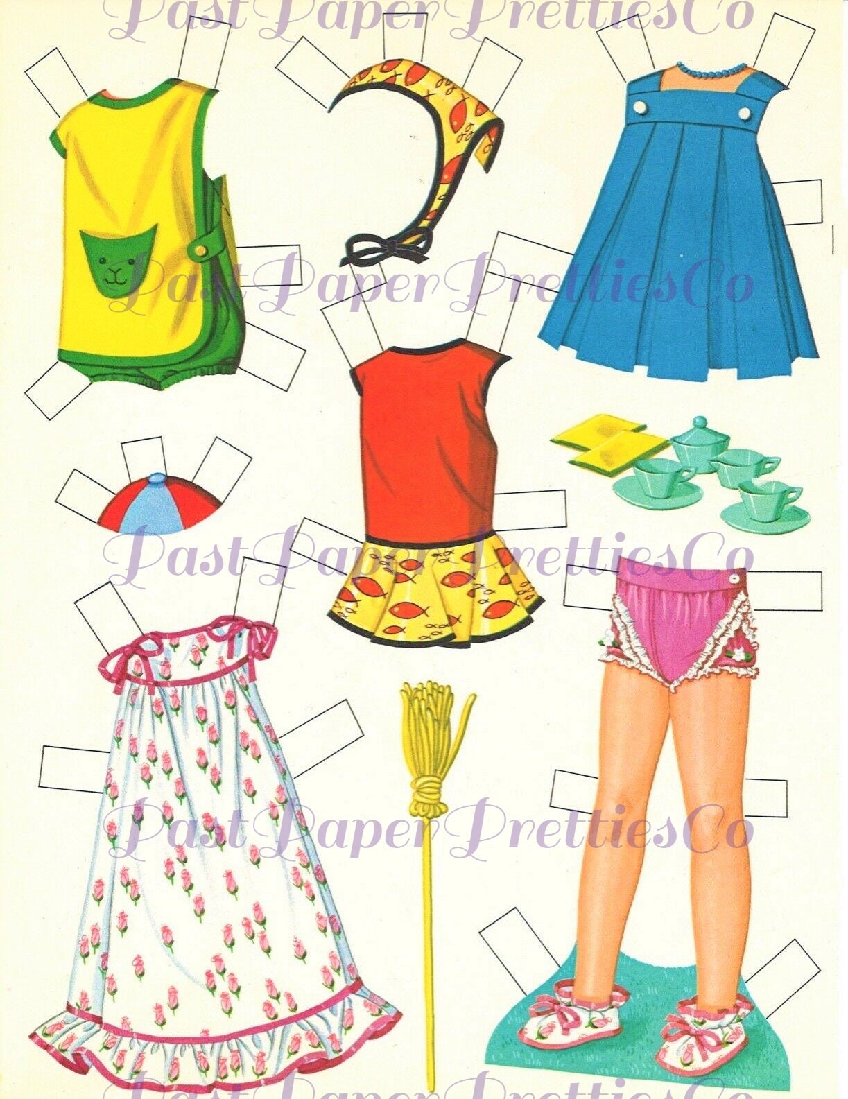 Vintage Paper Dolls Charmin Chatty c. 1964 Printable PDF Instant Digital Download Cute Childhood Girl Toy Doll Clip Art