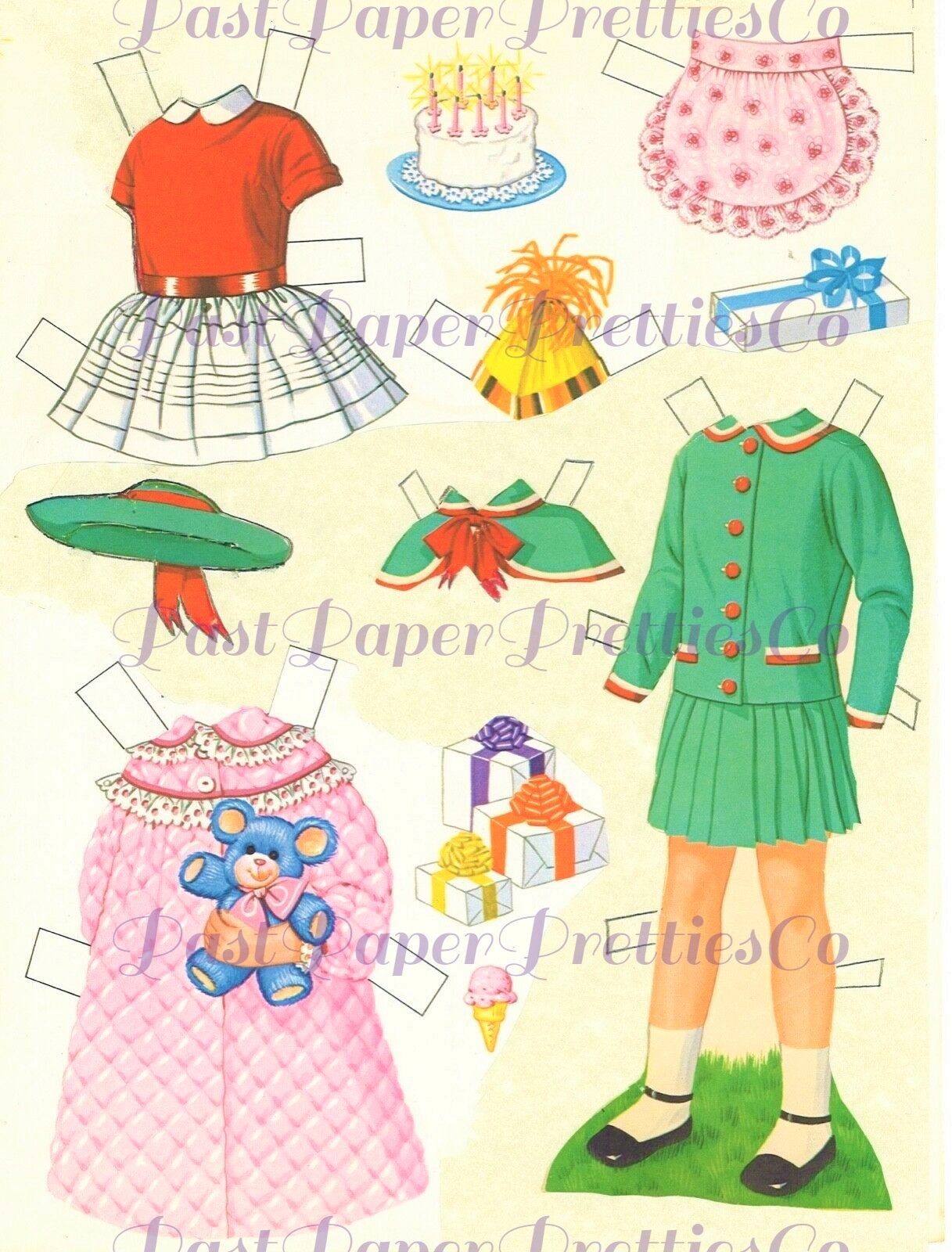 Vintage Paper Dolls Charmin Chatty c. 1964 Printable PDF Instant Digital Download Cute Childhood Girl Toy Doll Clip Art