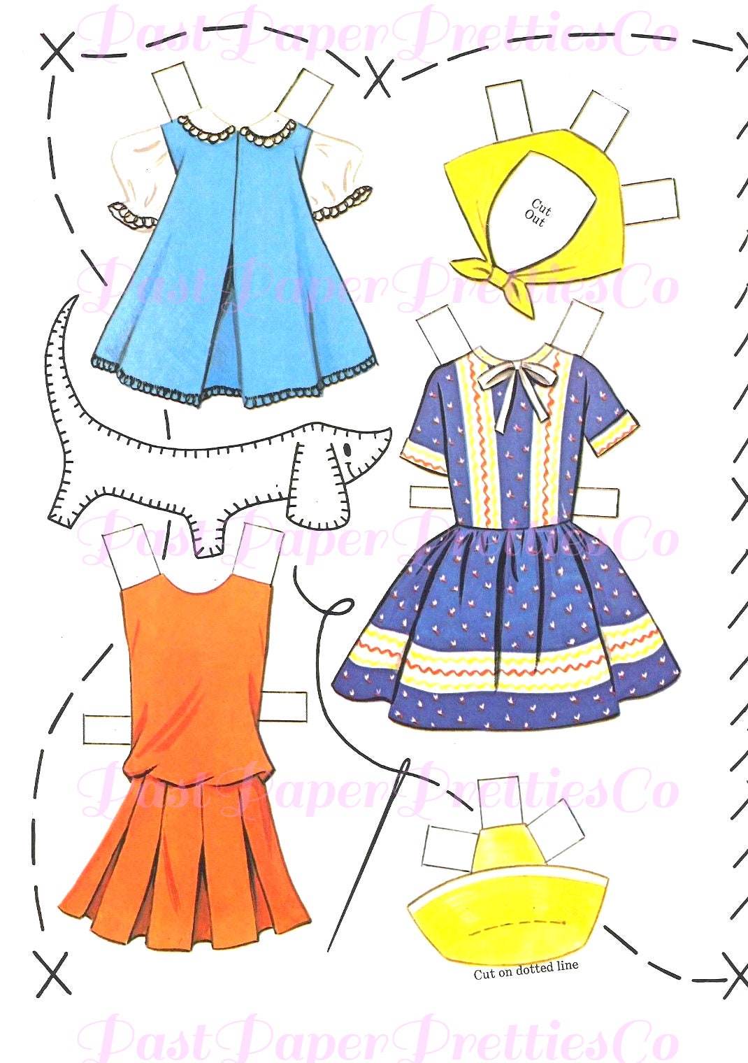 Vintage Betsy McCall Paper Dolls Set c. 1968 PDF Printable Digital Instant Digital Download Cute Childhood Doll Clip Art