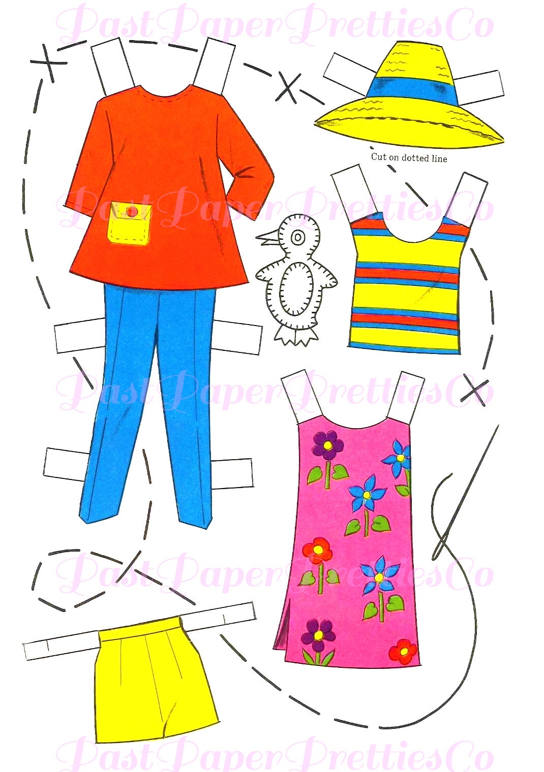 Vintage Betsy McCall Paper Dolls Set c. 1968 PDF Printable Digital Instant Digital Download Cute Childhood Doll Clip Art