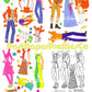 Vintage Paper Dolls Starr & Friends Retro Fashion Doll 1981 Printable PDF Instant Digital Download Cute Shaun Kelley Tracy Toy Clip Art