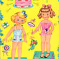 Vintage Paper Dolls Patty's Party c. 1960s Printable PDF Instant Digital Download 4 Pretty Kitsch Cute Little Girls Clip Art