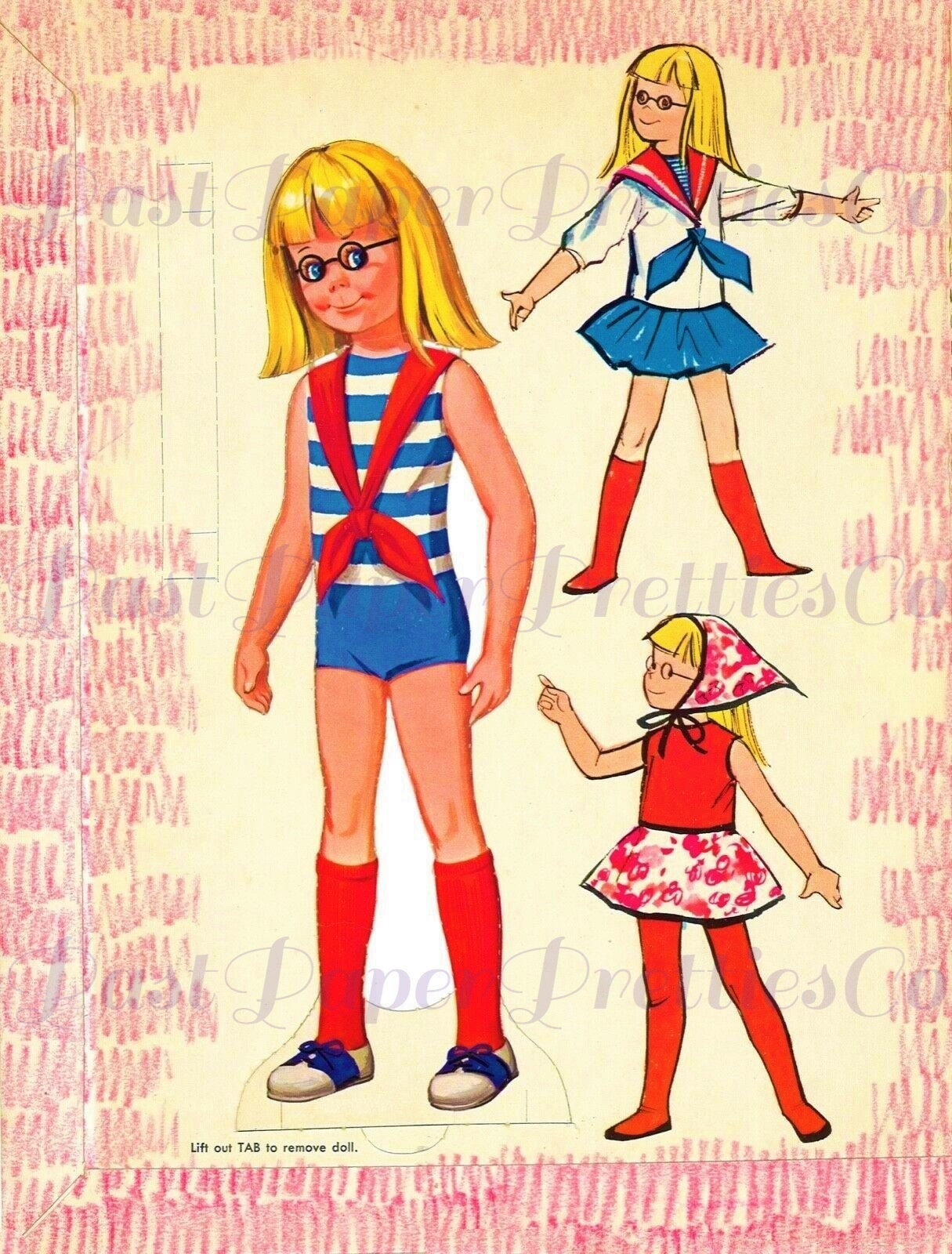 Vintage Paper Dolls Charmin Chatty c. 1964 Printable PDF Instant Digital Download Cute Childhood Girl Toy Doll Clip Art