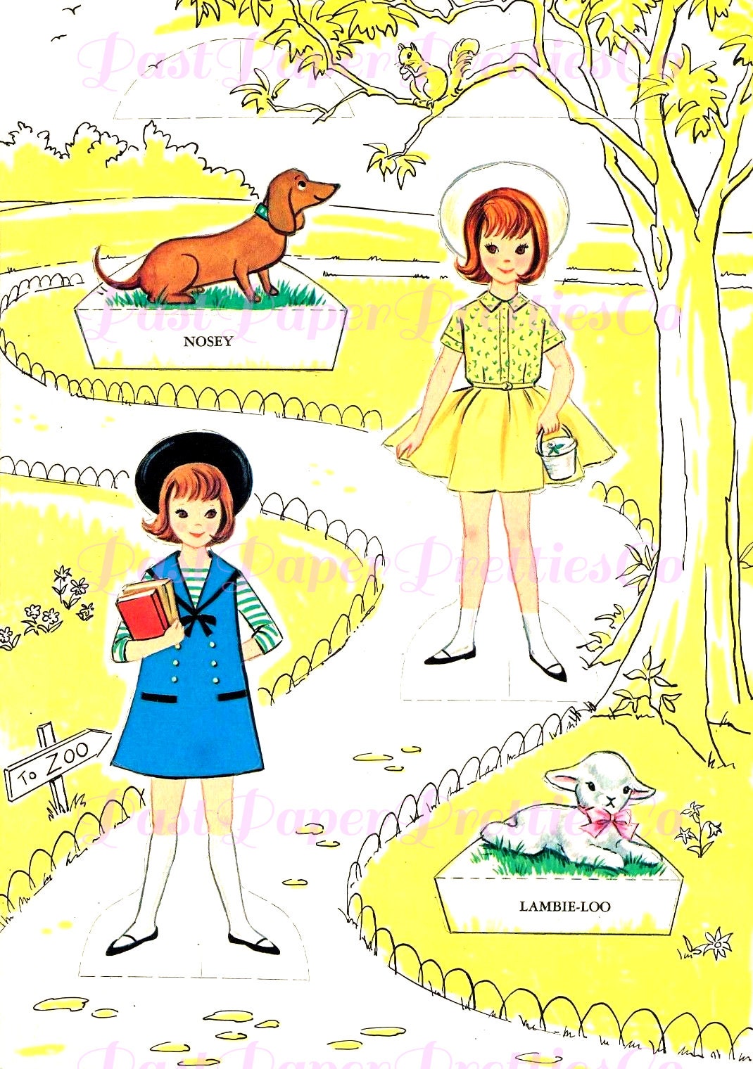 Vintage Betsy McCall Paper Dolls Set c. 1968 PDF Printable Digital Instant Digital Download Cute Childhood Doll Clip Art