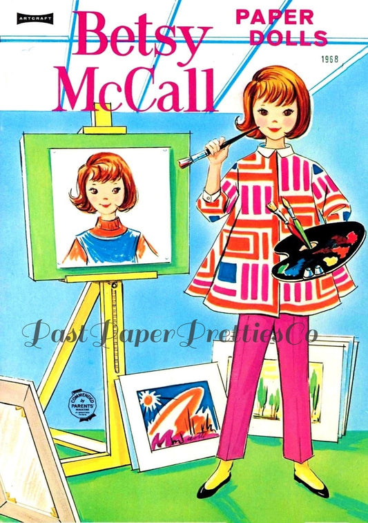 Vintage Betsy McCall Paper Dolls Set c. 1968 PDF Printable Digital Instant Digital Download Cute Childhood Doll Clip Art