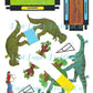 Vintage Printable Tiny Dinosaur Museum Press Out Papercraft Toys c. 1975 PDF Instant Digital Download 14 Dino Models Tourists Paper Playset