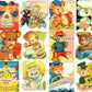 Vintage Printable Teddy Bear Happy Birthday Collage Sheets and Cards Retro Images PDF Instant Digital Download Clipart 3 Sizes