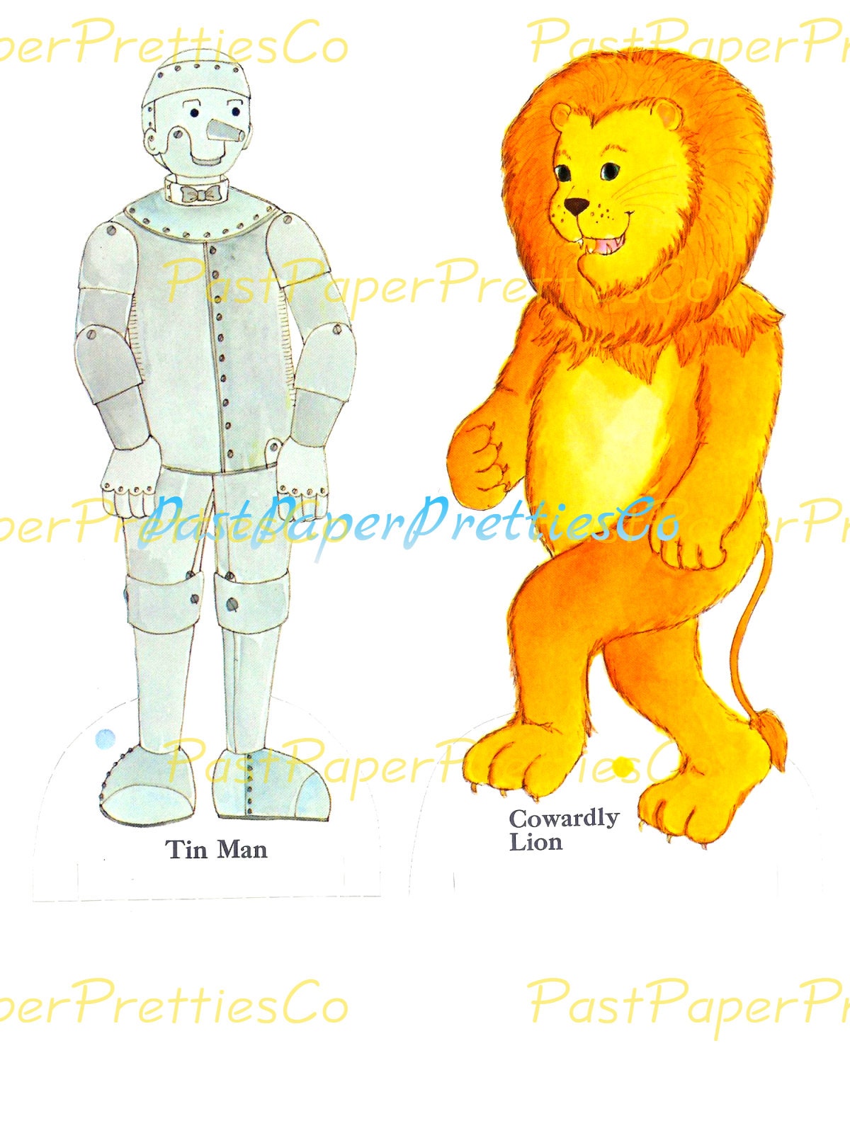 Vintage Paper Dolls The Wizard Of Oz 1976 PDF Printable Instant Digital Download Fun Dorothy and Friends Clip Art