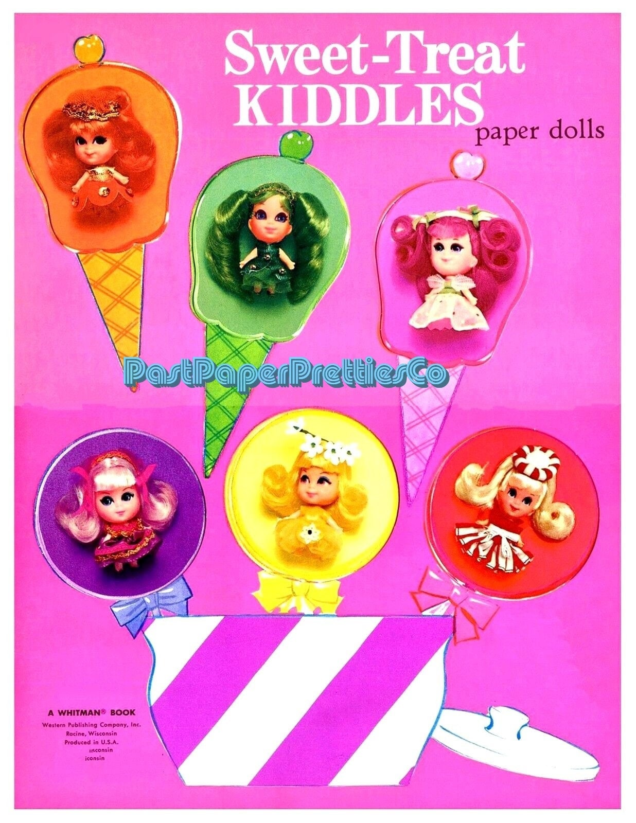 Vintage Paper Dolls Sweet Treat Liddle Kiddles 1969 Printable PDF Instant Digital Download 6 Cute Childhood Toy Dolls Clipart