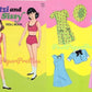 Vintage Paper Dolls Mitzi and Sissy 1977 Printable PDF Instant Digital Download Two Cute Kitsch Girls Friends Seventies Dresses Clip Art