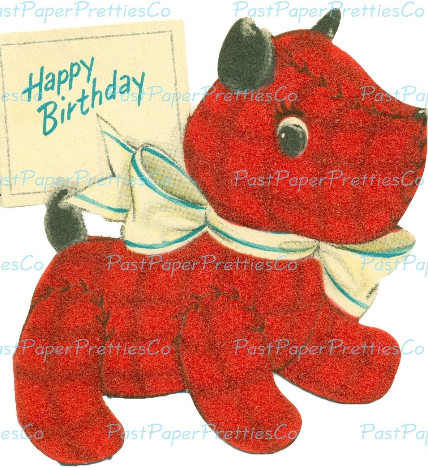 Vintage Printable Happy Birthday Soft Toy Stuffed Animals Greeting Cards Retro Collage & Single Images PDF Instant Digital Download