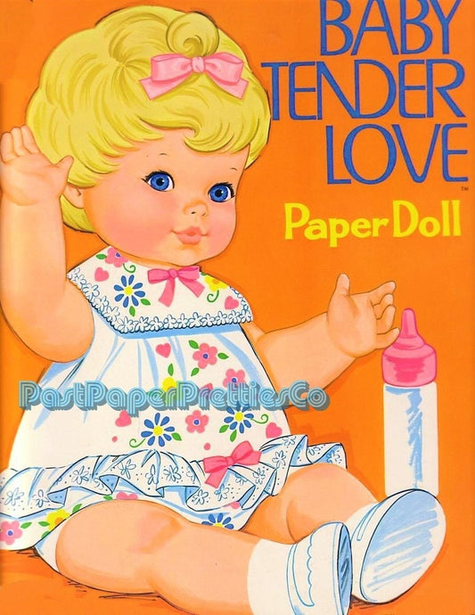 Vintage Paper Dolls Baby Tender Love Doll c. 1971 Printable PDF Instant Digital Download Cute Retro Childhood Toy Dolly Clip Art