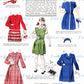 Vintage Paper Dolls Cute Schoolgirl Back To School Printable PDF Instant Digital Download c. 1947 Ladies Home Journal