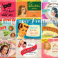 Vintage '40s Housewife Hairnets Ladies Hairdo Printable ATC Collages 27 Images PDF Instant Digital Download Retro Homemaker Beauty Chic