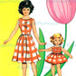 Vintage Mother and Daughter Paper Dolls 1948 Printable PDF Instant Digital DownloadPretty Mommy and Me Dolls Matching Outfits Clipart