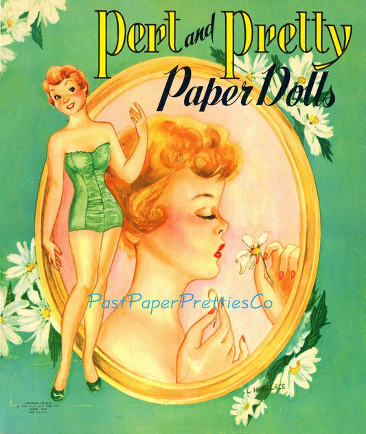 Vintage Paper Dolls Pert and Pretty c. 1954 Printable PDF Instant Digital Download 3 Pretty Ladies Clip Art