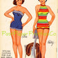 Vintage Paper Dolls Sister Dolls c. 1964 Printable PDF Instant Digital Download Pretty Sibling Sister Dolls Clip Art