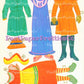 Vintage Paper Dolls Dollhouse Cut Outs 1960s Printable Instant Digital Download Kitschy Cute All Girls Family