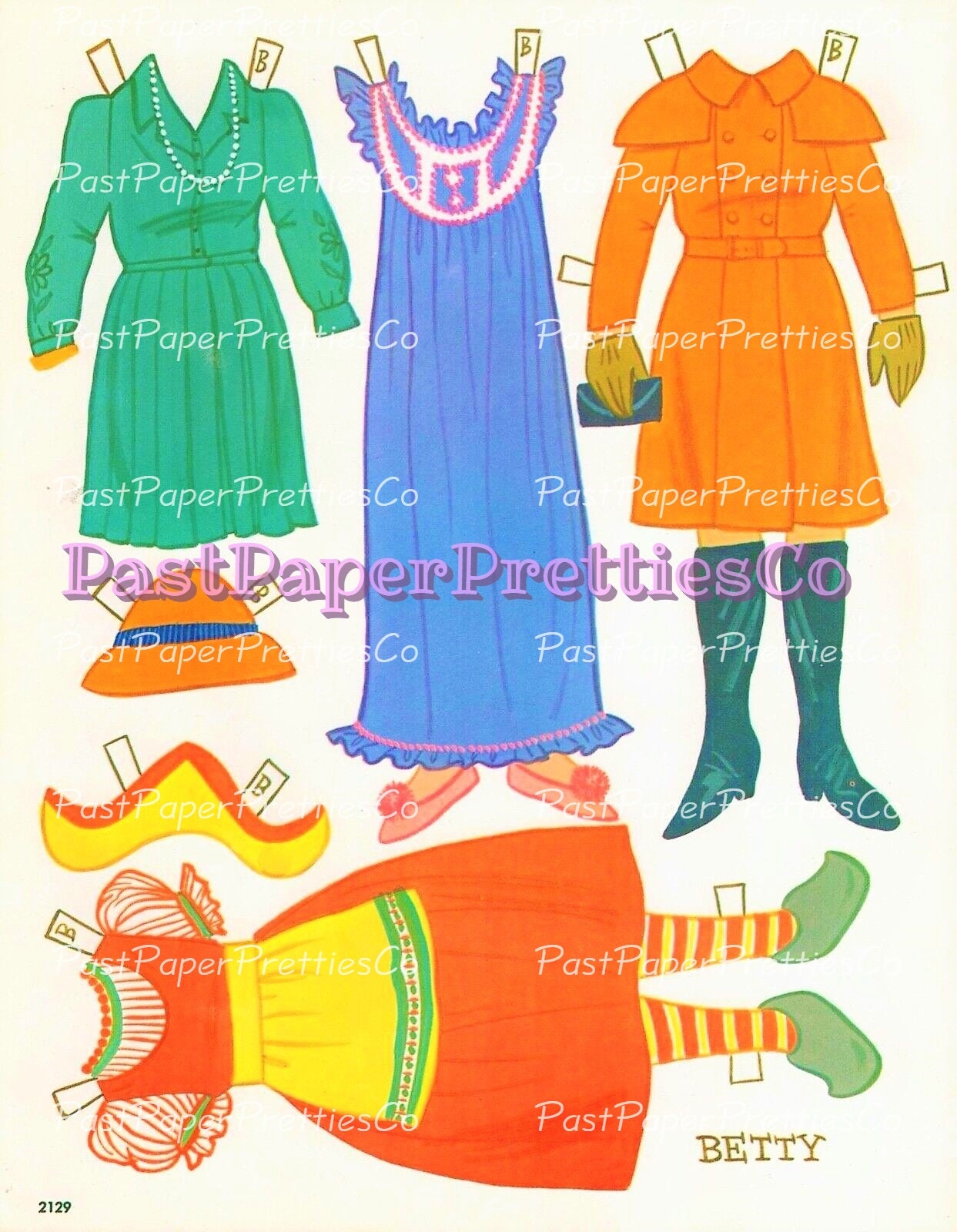 Vintage Paper Dolls Dollhouse Cut Outs 1960s Printable Instant Digital Download Kitschy Cute All Girls Family