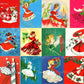 Vintage Printable Christmas Ladies Side Profiles Collage Sheets & 20 Single Card Images PDF Instant Digital Download Cute Holiday Girls