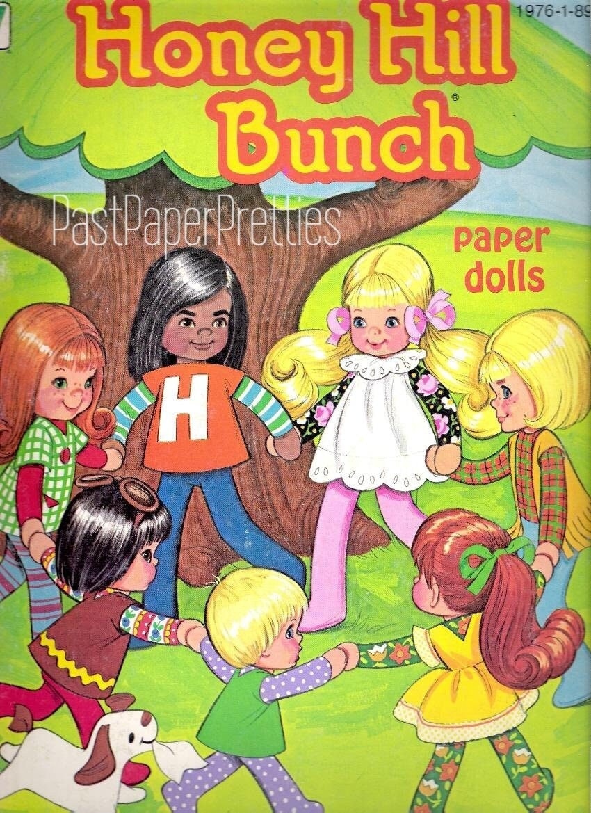 Vintage Paper Dolls The Honey Hill Bunch c. 1977 Printable PDF Instant Digital Download Cute Childhood Toy Dolls Clip Art